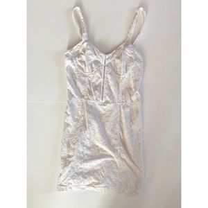 Free People Ivory Eyelet Bodycon Mini Dress S
